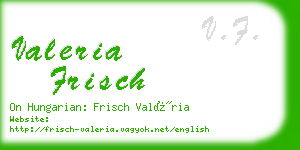 valeria frisch business card